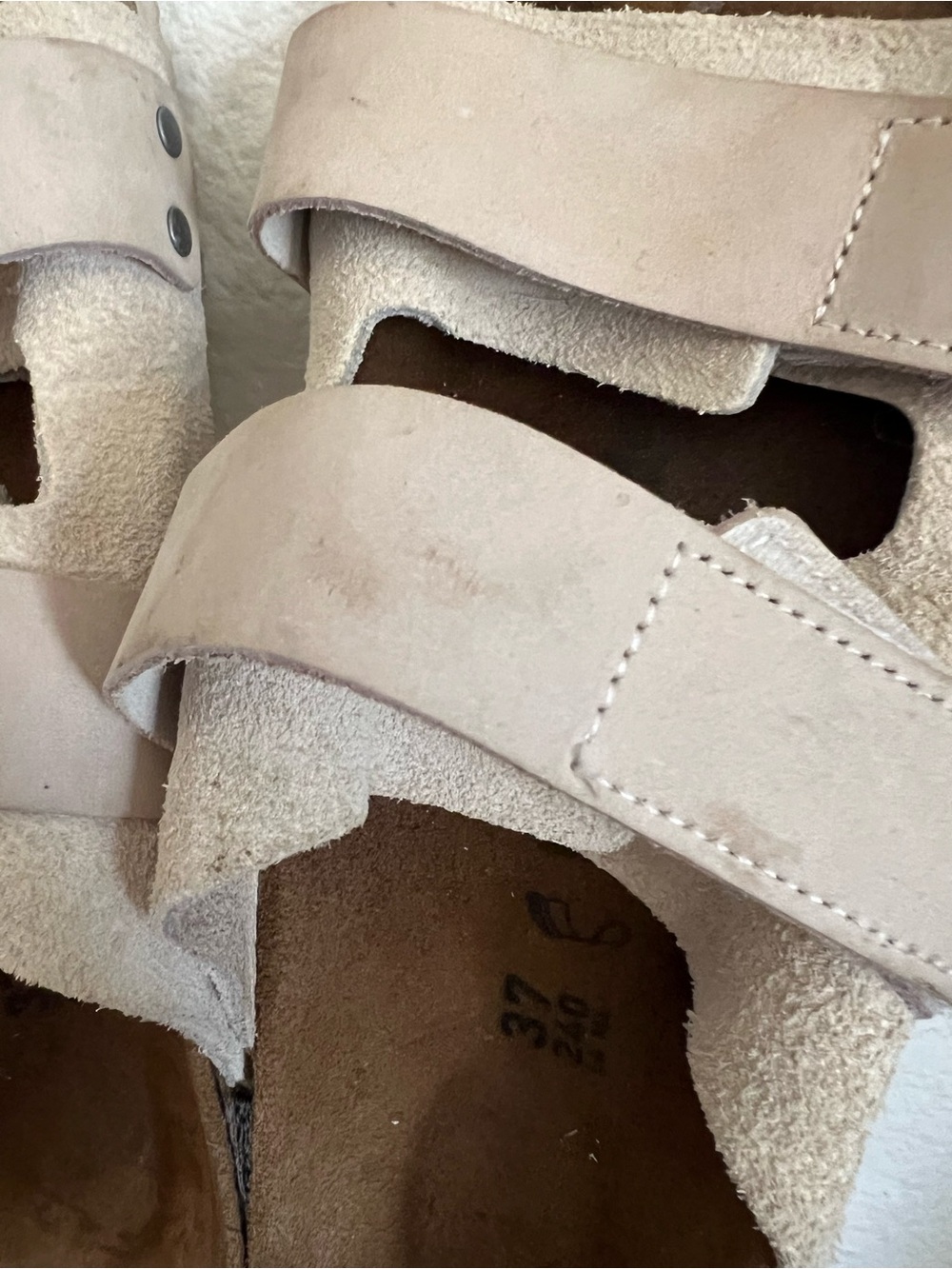Birkenstock Uji Antique White Nubuck/Suede Leather Regular Size 6-6.5 - Picture 9 of 13